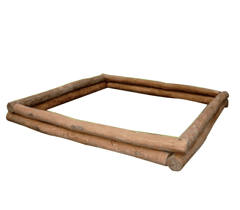 Homokozókeret rönkfából (2,5x2,5x0,3m) - SR-002