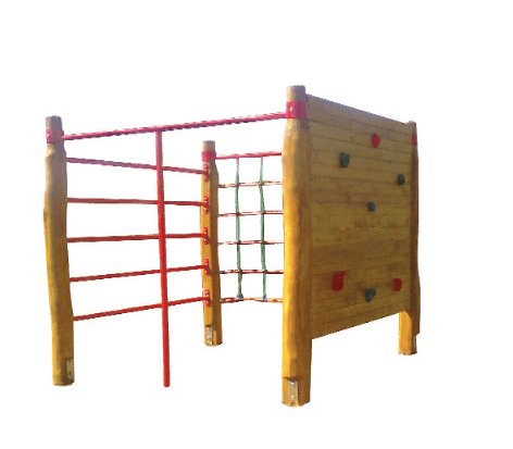 Négyszögletű mászóállvány tűzoltórúddal - SJ-006